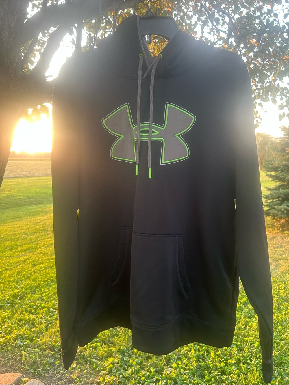 Under Armour Men’s Hoodie with Neon Green Logo